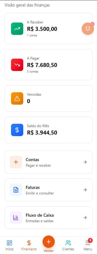Controle Financeiro no celular